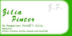 zilia pinter business card